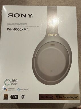 Sony WH-1000XM4 Wireless Noise
Cancelling Over-Ear Headphones- Silver
Brand New